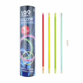 Valotikkurannekkeet Glow - 100 kpl Putkessa