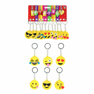 Smiley-avaimenper&auml;t Mix (12 kpl)