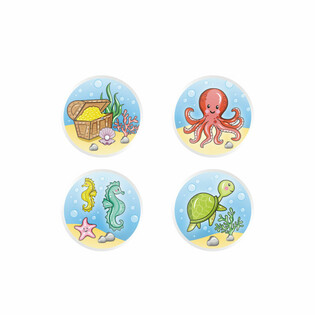 MIX SEA LIFE / MEREN EL&Auml;V&Auml;T - POMPPUPALLOT &Oslash;3.3 cm (100 kpl)