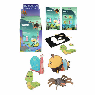 SCRATCH 3D-raaputuspalapeli Display - Hy&ouml;nteiset (18 kpl)