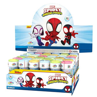 Spidey Spiderman Amazing Friends Saippuakuplat - 60ml - Teline (36 kpl)