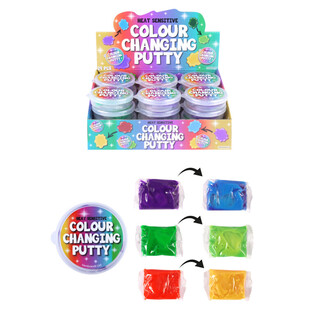 L&auml;mp&ouml;herkk&auml; V&auml;ri&auml; Vaihtava Putty-massa (24 kpl)