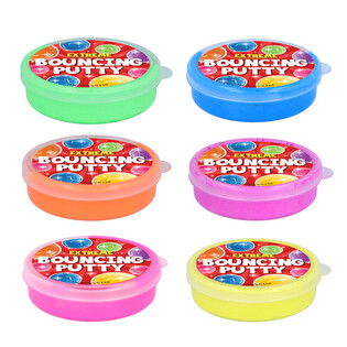 Pomppiva Muovailuvaha Bouncing Putty, 10g - V&auml;riyhdistelm&auml; (6 kpl)