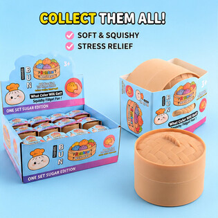 RAGE - Squishy SUGAR EDITION Bun Dumplings PIENI (5.3 x 5.3 x 4.1 Cm) Viral 2026 Fidget-lelu (24 kpl)