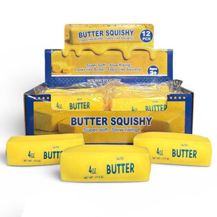 RAGE - SQUISHY BUTTER / VOI - Vaahtot&auml;yte - SLOW RISING - Mitat 11x4x4 Cm - DISPLAY-PAKKAUKSESSA (12 kpl)