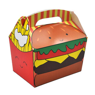 MENUBOX-ATERIARASIA: HAMBURGER & RANSKALAISET - Koko 18.5x12x19 CM - (24 kpl)