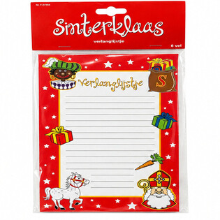 SINTERKLAAS TOIVELISTAT - 6 ARKKIA / PAKKAUS (1 KPL)