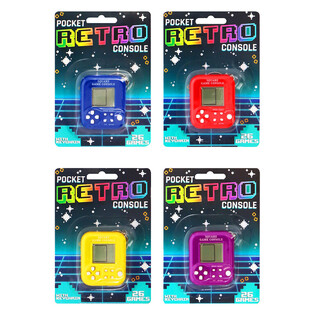 RETRO-TASKUPELIKONSOLI AVAINRENKAALLA - 26 PELI&Auml; (6 kpl)