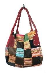 B-Fair Patchwork-laukku Suuri Punainen (1 kpl)