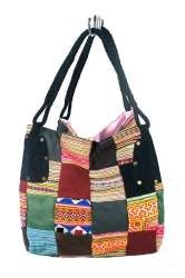 B-Fair Patchwork-laukku Suuri Musta - Käsintehty (1 kpl)