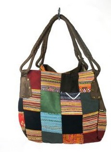 B-Fair Patchwork-laukku Pieni Ruskea (1 kpl)
